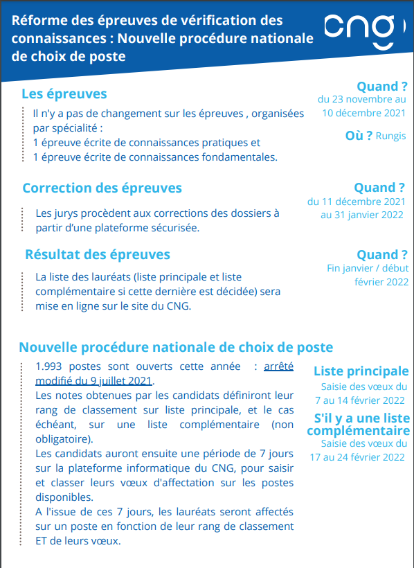 EVC sessions antérieures Le CNG